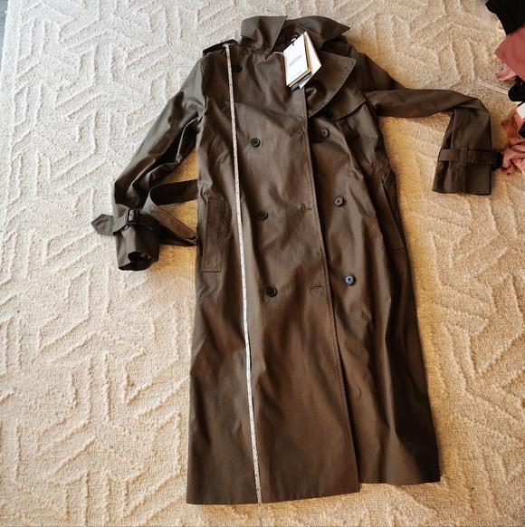 *NEW* Aritzia Khaki Double-Breasted Trench‎ Coat - Picture 15 of 15
